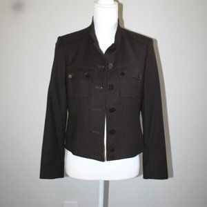 Talbots wool dark brown blazer/ with shoulder pads